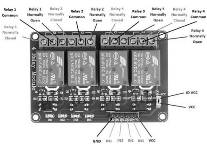  4channell relay module pinout